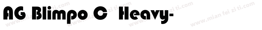AG Blimpo C  Heavy字体转换